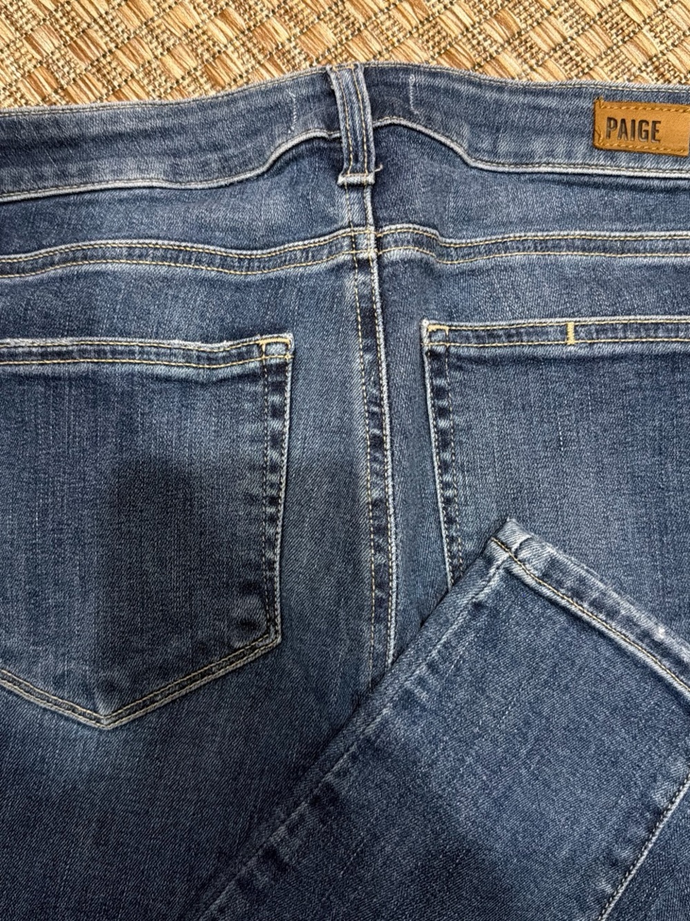 PAIGE Slim Straight Women's Jeans - Dark Blue Wash